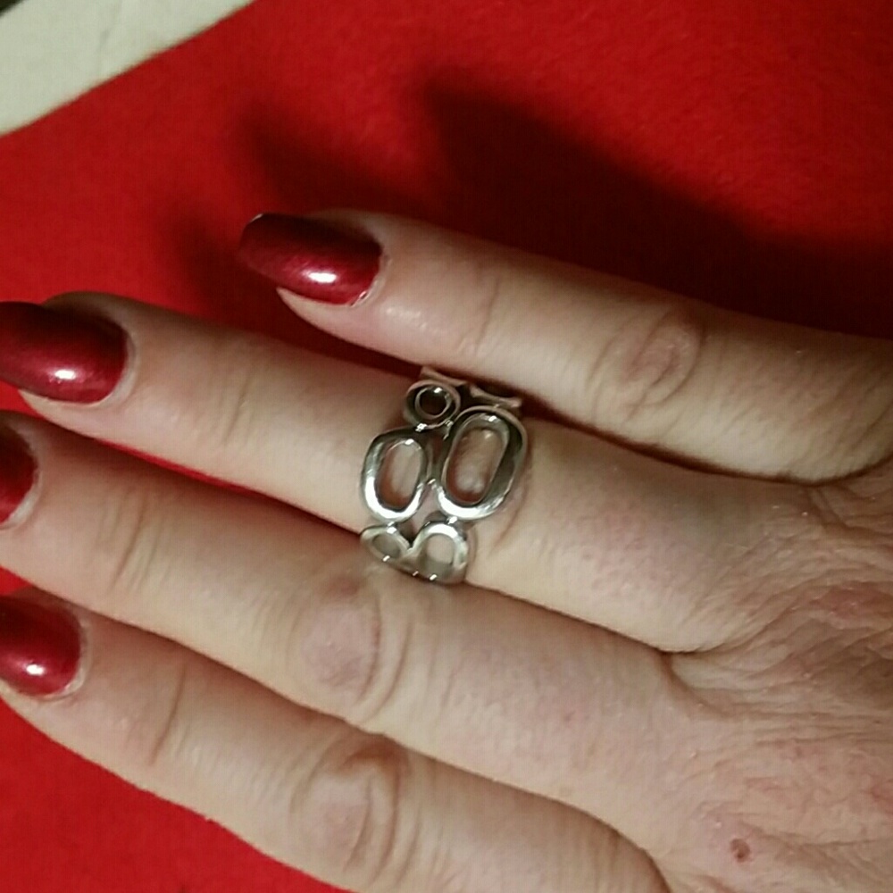 Silver costume ring